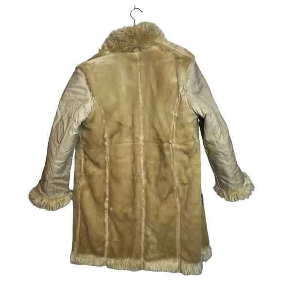 WILSONS LEATHER MAXIMA Tan Suede Leather Penny Lane Long Coat Size XL - Picture 10 of 13